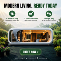 Rumah Kapsul Prefabrikasi untuk Hunian dan Apartemen, Kabin Apple Portabel untuk Rumah dan Kantor, Rumah Prefab Modular