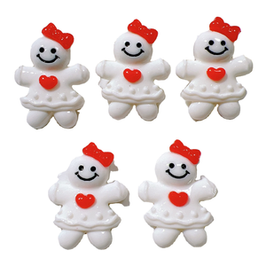 Artificial Bell Bear Santa Claus Snowman Bag Garland Resin Charms for Slime Mobile Case Keychain DIY Craft Decoration
