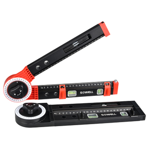 THƯỚC ĐO Đường Viền Với Trục Vít La Bàn Đa Chức Năng Có Thể Điều Chỉnh/Một Bộ La Bàn Scribe Gia Công Gỗ + Thước Đo Góc + Thước Đo Đường Viền - Product Image 2