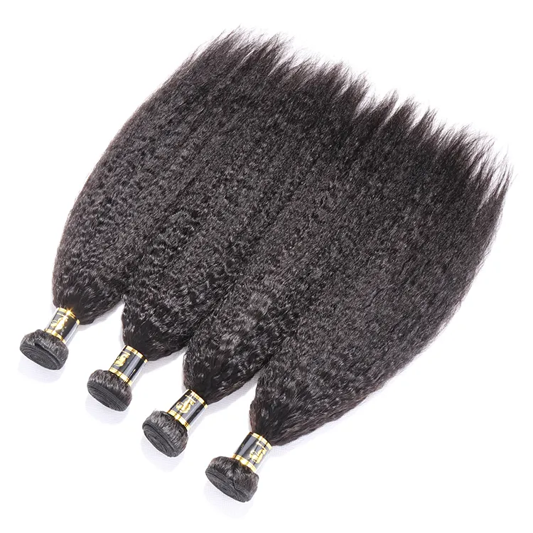 One donor Double Drawn Cuticle Aligned Kinky Straight Chinese Hair, Raw Body Wave Human Hair, Tangle Free Weft Hair Extension