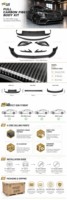 Kit carrosserie en fibre de carbone sèche pour Mercedes Classe S W217 C217 S63 Coupé, comprenant un spoiler avant, un spoiler arrière et un diffuseur pour C217 S63