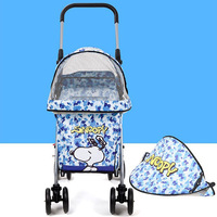 Poussette pliable BOTORA pour animaux de compagnie avec cadre en acier pour chats et petits chiens, chariot de voyage léger et portable avec tissu Oxford