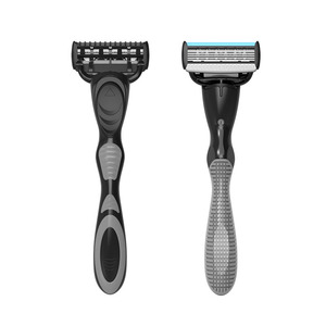 Removable Shaving Blade <b>Razor</b> 3 Blade Poviting Rubber Handle <b>Mens</b> <b>Razors</b> Stainless Steel <b>Razor</b> - Product Image 1