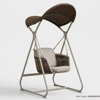 Fauteuil suspendu de luxe surdimensionné et rembourré pour hôtel, villa, Airbnb, location, espace commercial extérieur et hôtellerie
