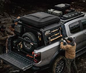 ฝาครอบกระบะท้ายแบบครึ่งคัน <span class=keywords><strong>ส</strong></span>ำหรับรถกระบะ 4x4 เช่น Dodge RAM, Canopy, Byd Shark 6, Mazda Bt50, F150, Silverado, Tundra, Ranger - Product Image 3