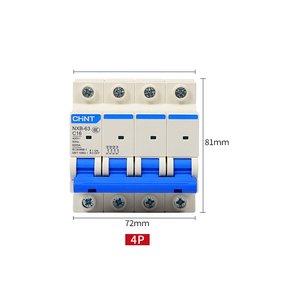 Disjoncteur miniature domestique NXB-63 C16 32A 1P 2P 3P 4P 6A 10A 20A 25A 32A 100A 125A MCB - Product Image 6