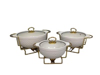Marmite à soupe ovale en céramique marbrée avec couvercle en verre, design européen, finition mate, double anse, logo personnalisé, compatible induction et lave-vaisselle