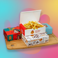 Boîte à lunch en gros personnalisée en papier de qualité alimentaire, emballage en matériaux recyclés, boîtes en papier pour poulet frit, snacks et cadeaux