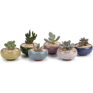 Nuevo lindo hielo-crack esmalte 7 colores flor cerámica <span class=keywords><strong>suculenta</strong></span> <span class=keywords><strong>maceta</strong></span> Mini <span class=keywords><strong>maceta</strong></span> jardín <span class=keywords><strong>maceta</strong></span> para hogar Oficina decoración <span class=keywords><strong>maceta</strong></span> - Product Image 1