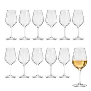 Set di bicchieri da vino in plastica 510cc, modello Venezia a righe, infrangibili, per vino rosso e bianco - Product Image 5