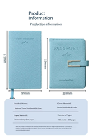 En stock – Coffret cadeau de luxe antivol : porte-passeport et carnet avec étiquette de bagage en similicuir PU, 10 couleurs – Cadeau d'entreprise