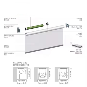 ستائر دوارة كبيرة الحجم 50 متر مخصصة مع محرك كهربائي للتحكم عن بعد، معتمة 100٪ ومقاومة للماء - Product Image 3