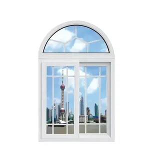 Giá tốt nhất PVC cong Windows tetingkap PVC ventanas uPVC janela fenetres trượt cửa sổ