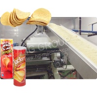 Nieuwe automatische productielijn voor Pringle-aardappelchips, 500 kg/uur, inclusief friteuse en mixer voor graanproducten