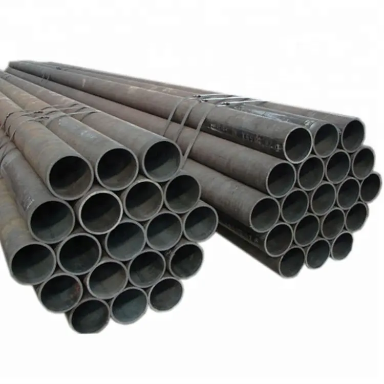 Tubo de aço de carbono, tubo de aço carbono sem costura erw sch 40 80 tubulação redonda soldado de 6m