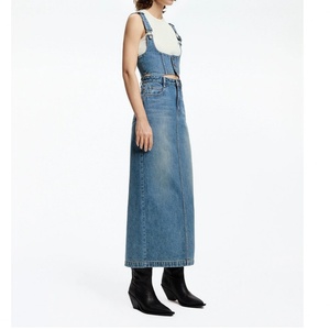 Custom New Summer Fashion Denim Suit Dress for Women <b>Ladies</b> Cotton Fabric Straight Fit Sexy Women's <b>Overall</b> Dress - Product Image 2