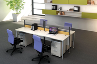 Meubles de bureau modulaires et évolutifs, cloisons, postes de travail de direction, bureaux d'ordinateur avec chaise et tiroir