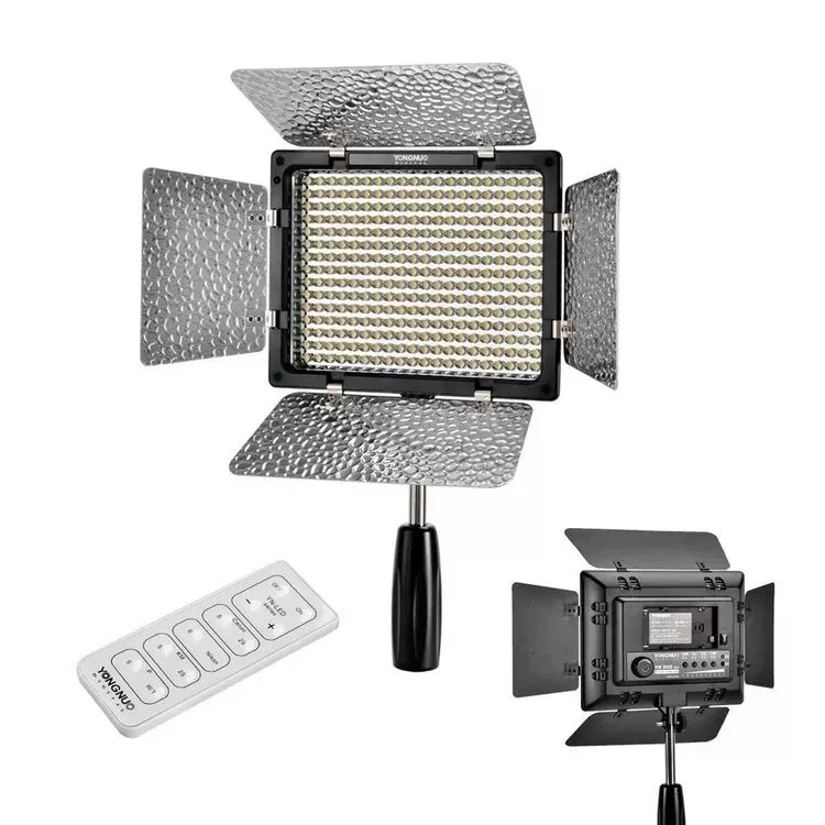 Yongnuo câmera de vídeo yn300 ii YN-300 ll pro, led, colorida, com controle remoto e controle remoto