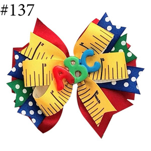 NO119-NO146 Nouvelle Collection Nœuds pour Cheveux Thème Rentrée Scolaire : Livre, Pomme, Bibliothèque, Bibliothécaire – Accessoires Capillaires pour Enseignants - Product Image 6
