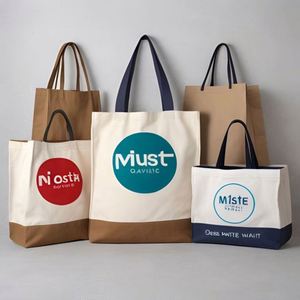 Bolsa de Tela de Lona Reutilizable para Compras, Diseño de Moda, Ecológica, con Logotipo Personalizado Impreso - Product Image 1