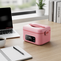 Kabellose Elektrische Edelstahl-Lunchbox 1300ml Wiederaufladbar mit Digitaler Steuerung Speisenwärmer für Bauarbeiter Hochleistungsfähig