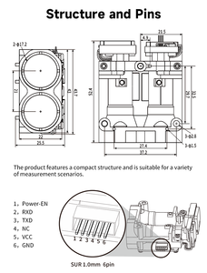 Sensor Láser de <span class=keywords><strong>Distancia</strong></span> de Alta Precisión Industrial para Drones, para Mapeo Aéreo (1-3.5 km) - Product Image 2