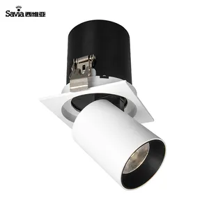 Savia luminária de led cob 9w, cabeça de alumínio, esticável, ajustável, holofote embutido, downlight para sala de estar, varal