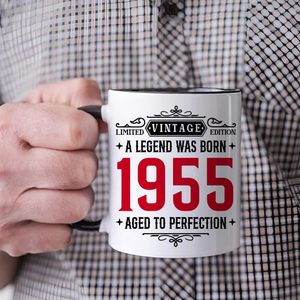 Taza de Café de Cerámica Desechable Vintage de 1955, 11 oz, con Diseño Floral, Apta para Microondas y Lavavajillas, <span class=keywords><strong>Regalo</strong></span> para Fiestas, para Hombres, Mujeres, Papá - Product Image 6