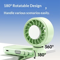 Ventilateur portable USB rechargeable 3000 mAh avec moteur sans balais, faible bruit et clip ceinture