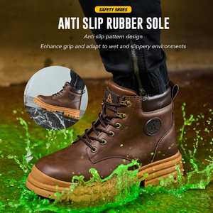 <span class=keywords><strong>Scarpe</strong></span> <span class=keywords><strong>Antinfortunistiche</strong></span> <span class=keywords><strong>Nere</strong></span> con Tomaia in Microfibra, Suola in Gomma, Punta in Acciaio, Impermeabili, Traspiranti, Unisex per Edilizia e Fabbrica - Product Image 5