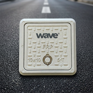 ฝาปิดท่อระบายน้ำแบบสี่เหลี่ยม วัสดุคอมโพสิตไฟเบอร์กลาส รุ่น Wave ขนาด 10x10 5-T - Product Image 4