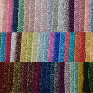 Kim loại lấp lánh long lanh vải dệt kim 70% Polyester 30% lurex spandex vải Nhà cung cấp
