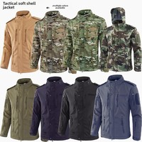 Veste bomber softshell tactique ample à capuche épaisse camouflage automne/hiver 4ème génération pour sports de plein air et cyclisme