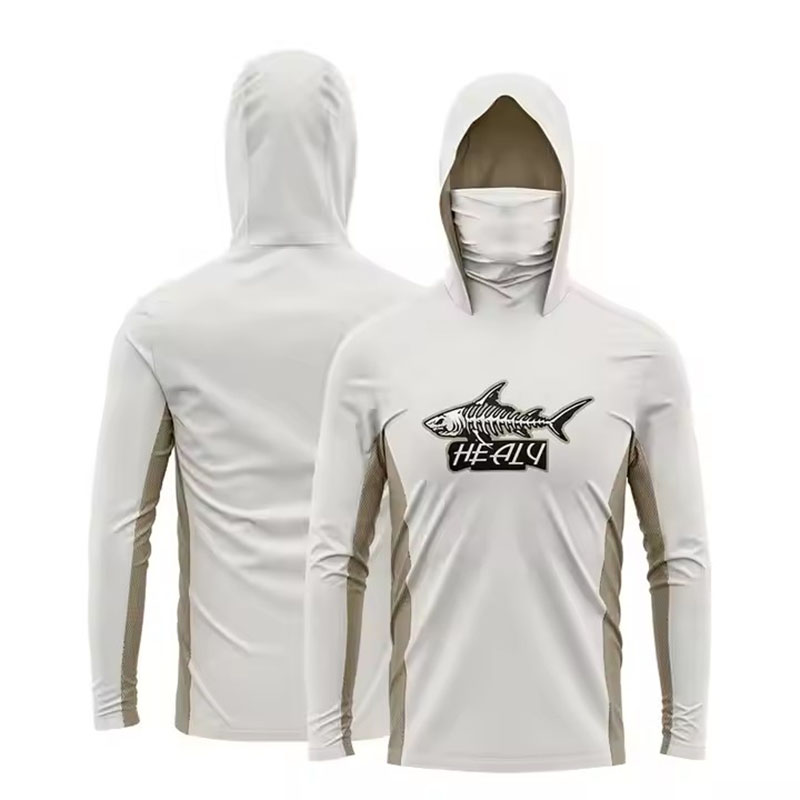 Custom Sublimated Breathable Masked Fishing Wear Men Long Sleeve Fishing Jersey Shirts