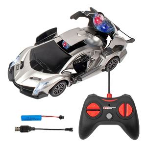 27mhz 1/18 مقياس سيارة شرطة لعب التحكم عن بعد تحويل تشوه لعبة روبوت سيارة مع ضوء صاروخ على شكل تحويل سيارة لعبة - Product Image 5