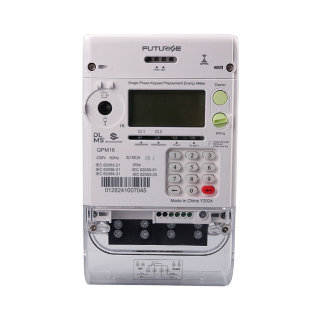 Single-Phase DLMS Open Protocol Prepaid KWH Meter with Keypad Energy Meter