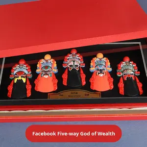 Objet décoratif mural unique en résine, artisanat abstrait traditionnel, thème Esprit de Richesse, tendance nationale, pour salon et salle à manger - Product Image 2