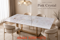 Dalle de granit rose fantaisie 1,8 cm, surface polie, design moderne pour cuisines, salles de bain, hôtels, tables à manger et projets d'aménagement intérieur