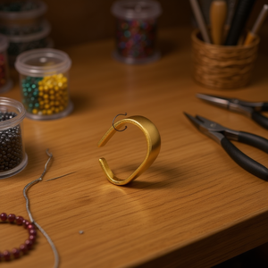 Fibbia a U ILAN da 6 mm color oro, 60 pezzi per la creazione di gioielli - Product Image 3