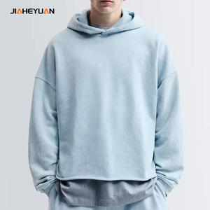 High Quality Oversized Drop Shoulder <strong>Hoodie</strong> <strong>Men</strong> Custom Baggy Pullover Cropped Hoodies <strong>Men</strong> Sweatshirt - Product Image 1