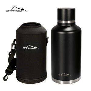 Mug isotherme Campout Outdoor 2L vert, double paroi en acier inoxydable, thermos léger, vaisselle de voyage - Product Image 2