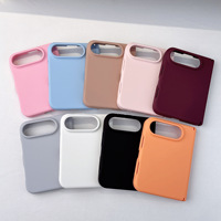 Coque de protection magnétique en silicone liquide pour iPhone Duo avec charnière, toucher doux et double support central