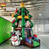 Château gonflable de Noël en PVC de qualité industrielle pour événements festifs, location et personnalisation de marque