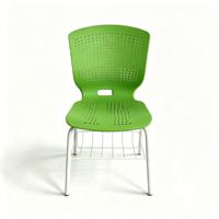 Chaises de conférence modernes et durables à structure métallique empilable avec trous de ventilation pour bureau, école et tutorat