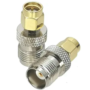 Adaptador coaxial rf macho tnc, conector fêmea para sma