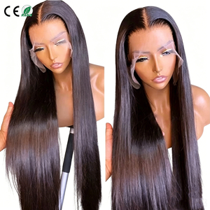 Wholesale Raw Indian Virgin Natural Remy 180% Density Human Hair for <b>Lace</b> 13x4 Full <b>Lace</b> <b>Wig</b> Natural Black Body Wave No - Product Image 1
