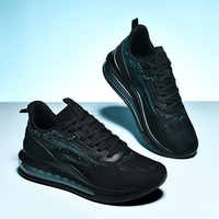 Chaussures de course Flyknits pour hommes, chaussures décontractées en PU, légères et respirantes, chaussures de jogging durables et confortables