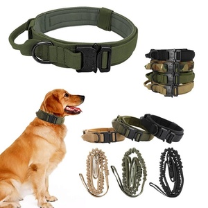 Elizabethan askeri tarzı açık eğitim ekipmanları katı desen naylon köpek tasması tasma şerit taktik Pet köpekler <span class=keywords><strong>i</strong></span>çin - Product Image 1