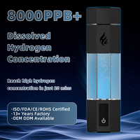 Gobelet SPE H2 300 ml, alimentation USB, concentration élevée 8000+PPB, pour la maison et le bureau, certifié CE, OEM ODM, directement de l'usine