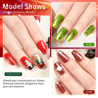 Collection de vernis gel pailletés de Noël Deroi, sans HEMA ni TPO, vernis gel en flacon, logo personnalisé, vente en gros, OEM disponible, vernis gel UV pour les fêtes